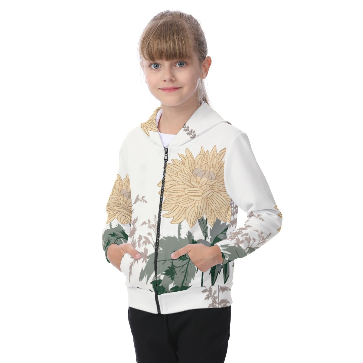 Kids Summer Fresh  (AOP) Zip-up Hoodie With Patch Pocket - Premium Kids clothes from Craftklart.store - Just $22! Shop now at Craftklart.store