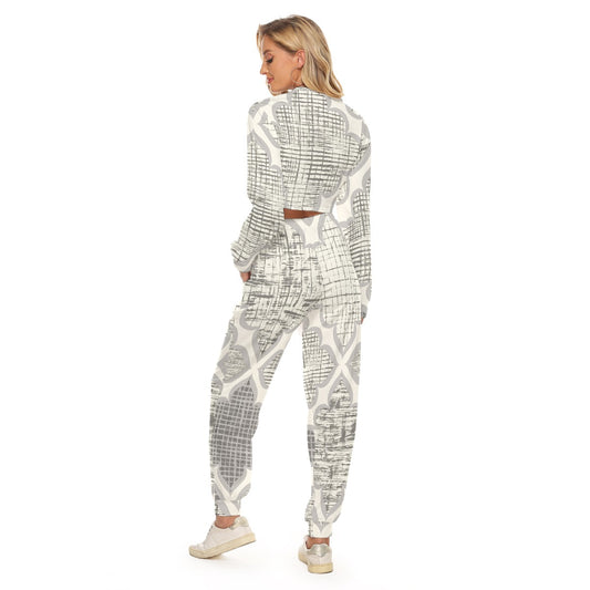 Craftklart Women's Crop1 Sweatshirt Suit - Premium Shirts & Tops from Craftklart.store - Just $39.99! Shop now at Craftklart.store