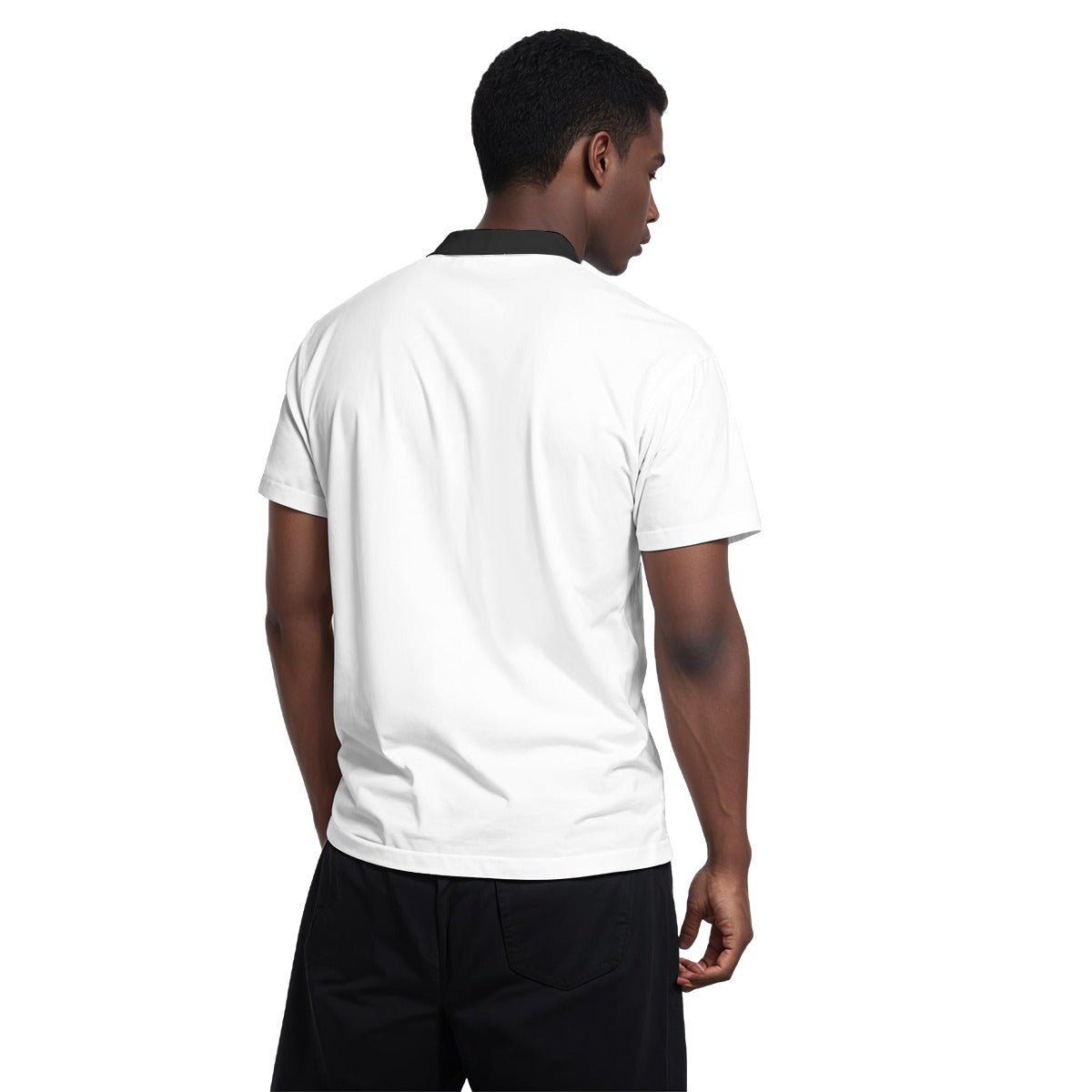 Men's (AOP) Polo Collar Jersey - High Elastic Microfiber, Regular Fit