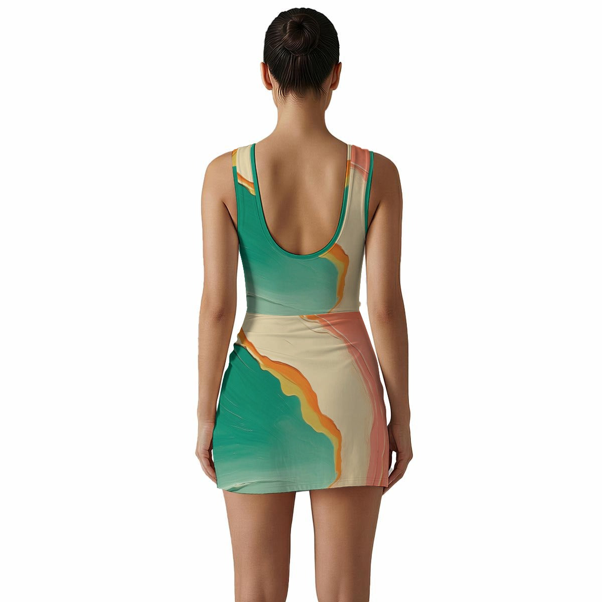 Women's Sleeveless Urban Spring Bodysuit Dress - Craftklart.store