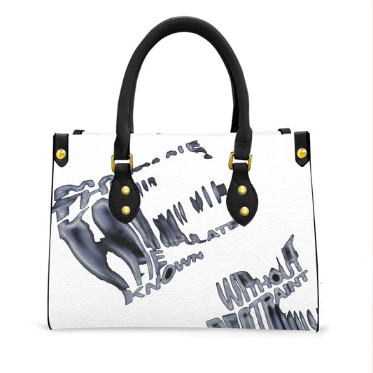 CKL Women's Urban Writing  Tote Bag With Black Handle - Premium Bag from Craftklart.store - Just $32! Shop now at Craftklart.store