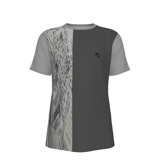 Grey All-Over Print Men's O-Neck T-Shirt | 190GSM Cotton - Premium T-shirt from Craftklart.store - Just $33.16! Shop now at Craftklart.store