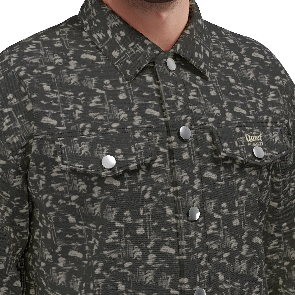 Urban streetwear lapel jacket by Craftklart, stylish men's jacket with urban design and modern details, perfect for casual wear.