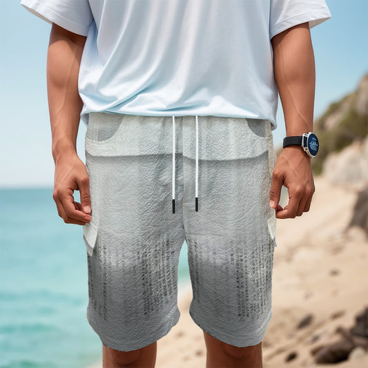 Urban Grey All-Over Print Men's Cargo Shorts - Premium Cargo Shorts from Craftklart.store - Just $24.99! Shop now at Craftklart.store