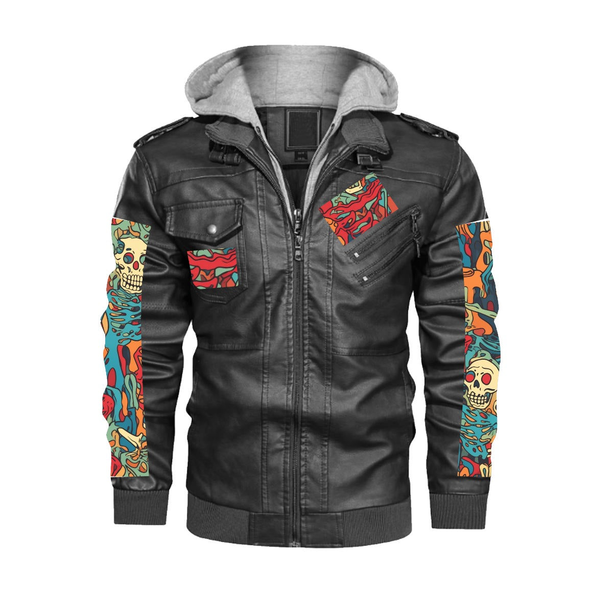 CKL Custom Men's Zip PU Leather Jacket