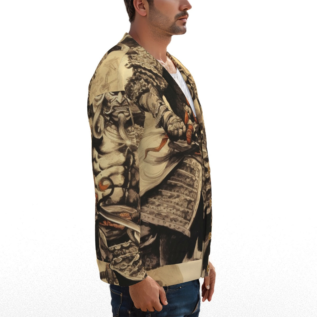V-neck Knitted Fleece Cardigan 3 With Button Closure - Premium Cardigan from Yoycol - Just $63.96! Shop now at Craftklart.store