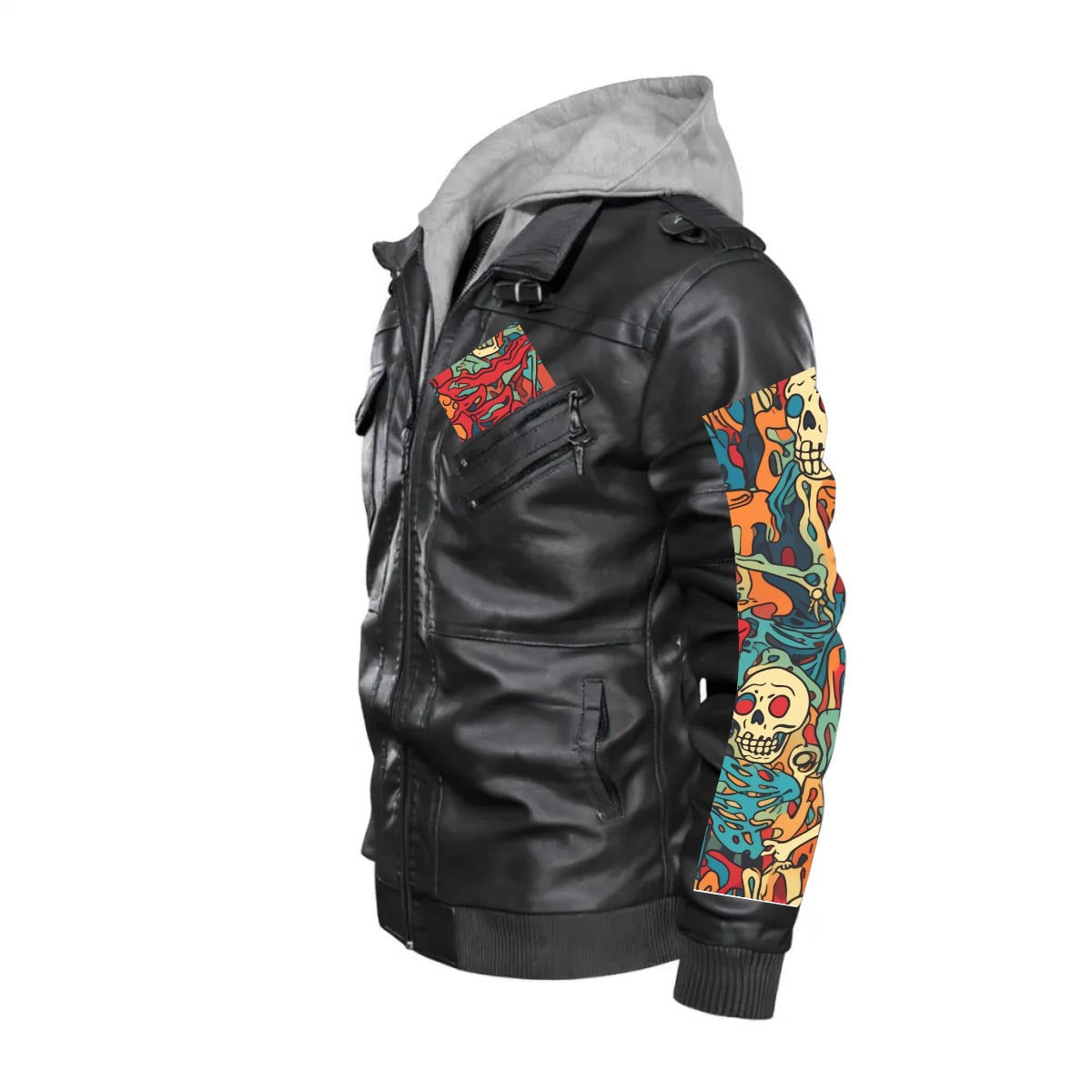 CKL Custom Men's Zip PU Leather Jacket