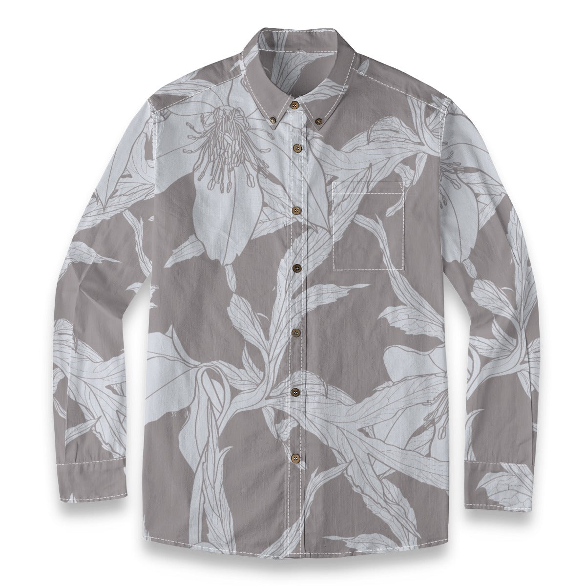 Men's Urban Casual Cotton Lapel Long Sleeve Shirt