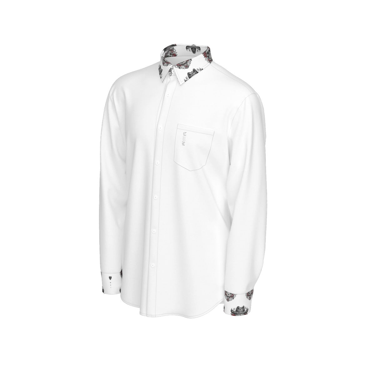 CKL Contrast Wanted Men's Long Sleeve Shirt - Premium Shirt from Craftklart.store - Just $68.96! Shop now at Craftklart.store