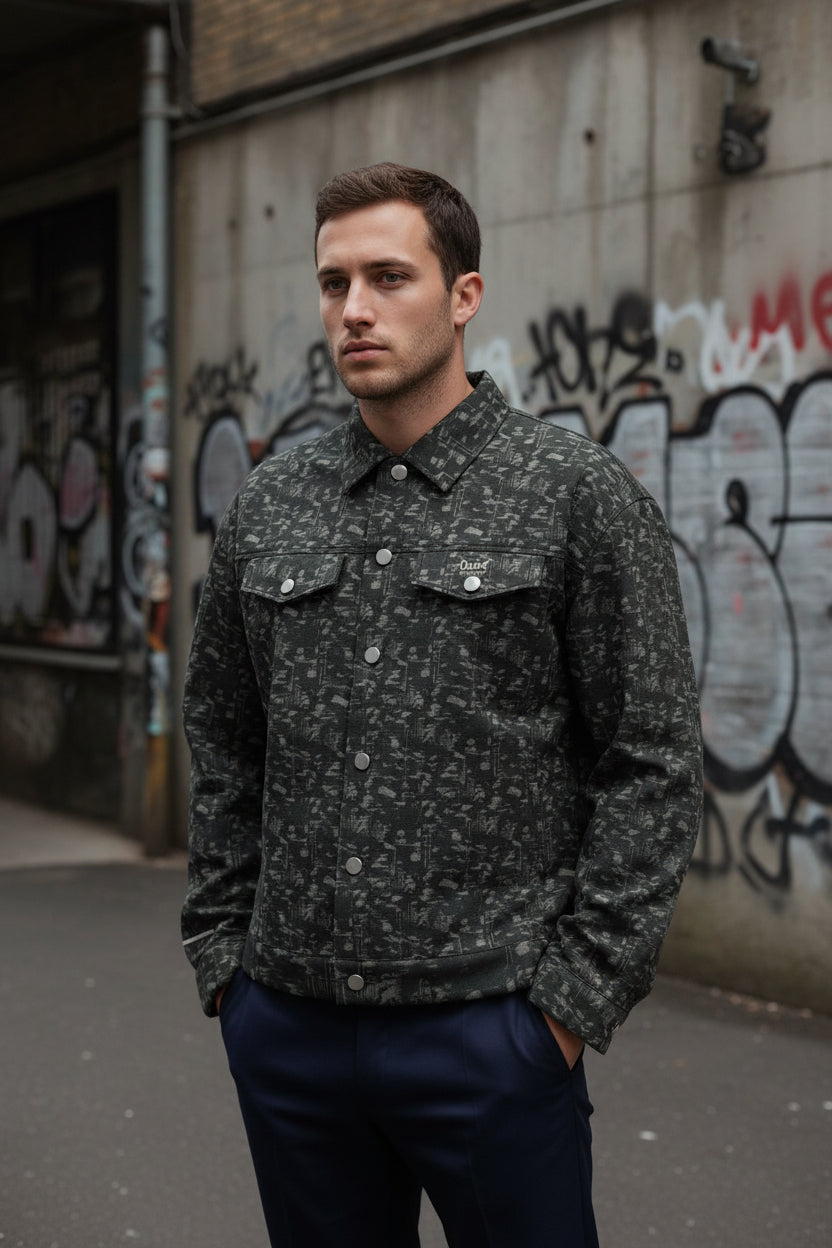 Urban Streetwear Lapel Jacket by Craftklart featuring a stylish design, front pockets, and urban-inspired details.