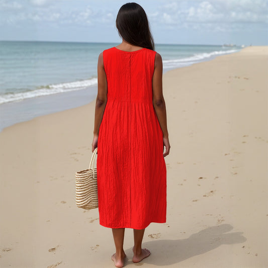 Women's Urban Fire Cotton Sleeveless Dress