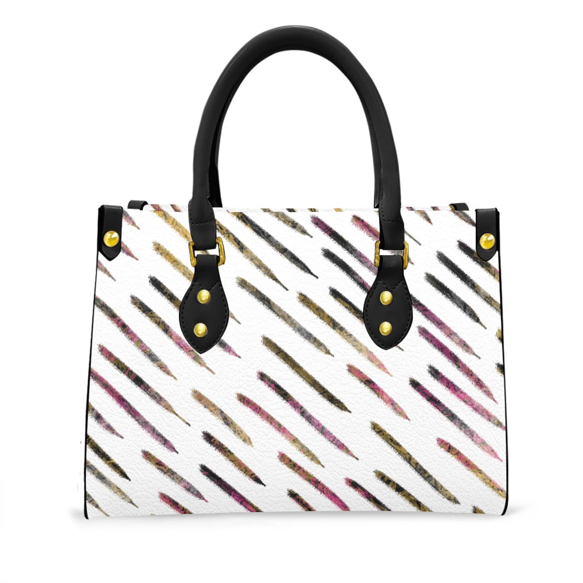 CKL Lines Women's Tote Bag With Black Handle - Premium Tote Bags from Craftklart.store - Just $32! Shop now at Craftklart.store