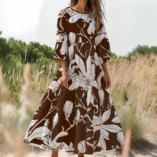 All-Over Print Women's Long Sleeve Dress - Craftklart.store
