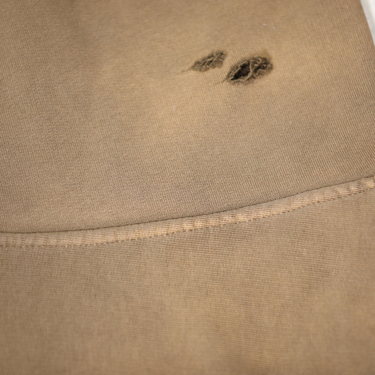 Distressed Zip-Up Hoodie — 420GSM