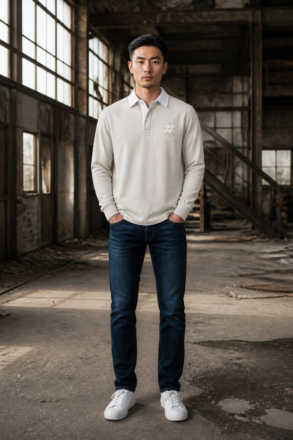 UNSEEN Urban Plain Rugby Shirt