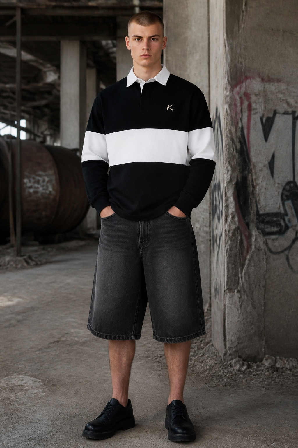 UNSEEN Urban Hoop Rugby Shirt