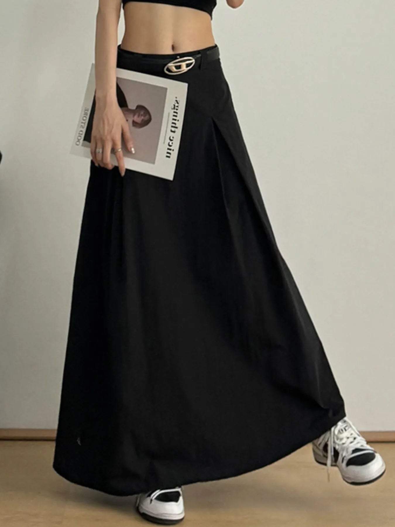 High Waist A-Line Maxi Skirt - Premium Skirt from Trendsi - Just $40.80! Shop now at Craftklart.store