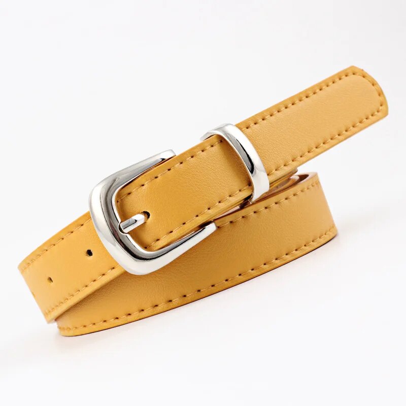 Women Belts PU Leather Simple Metal Buckle Belt - Premium Belt from Craftklart Dropship - Just $4.50! Shop now at Craftklart.store