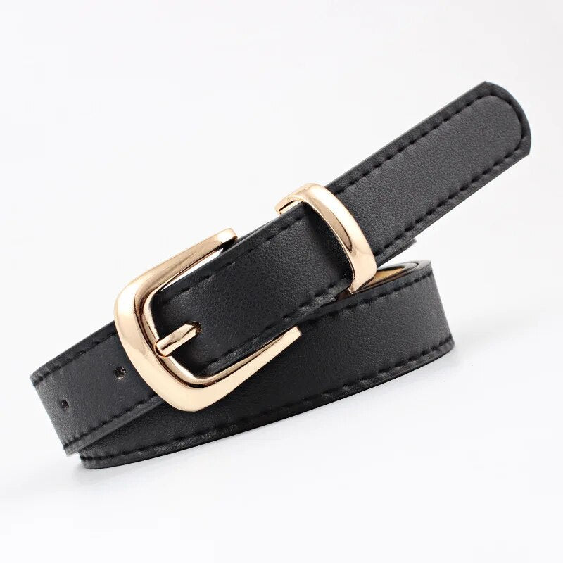 Women Belts PU Leather Simple Metal Buckle Belt - Premium Belt from Craftklart Dropship - Just $4.50! Shop now at Craftklart.store