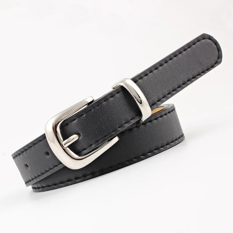 Women Belts PU Leather Simple Metal Buckle Belt - Premium Belt from Craftklart Dropship - Just $4.50! Shop now at Craftklart.store