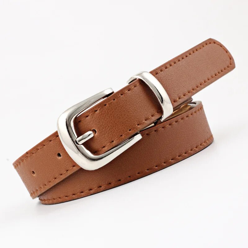 Women Belts PU Leather Simple Metal Buckle Belt - Premium Belt from Craftklart Dropship - Just $4.50! Shop now at Craftklart.store