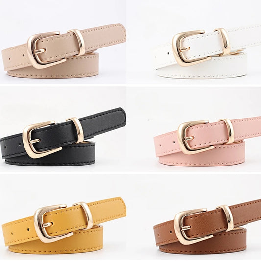 Women Belts PU Leather Simple Metal Buckle Belt - Premium Belt from Craftklart Dropship - Just $4.50! Shop now at Craftklart.store