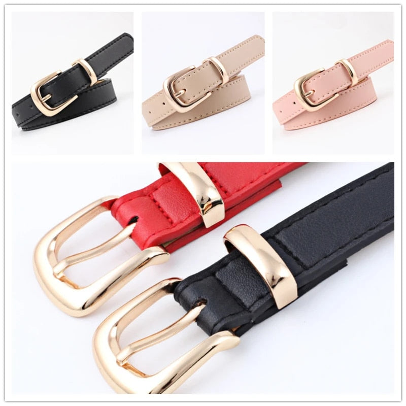 Women Belts PU Leather Simple Metal Buckle Belt - Premium Belt from Craftklart Dropship - Just $4.50! Shop now at Craftklart.store