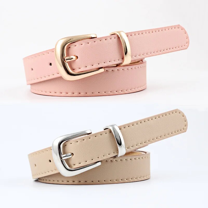 Women Belts PU Leather Simple Metal Buckle Belt - Premium Belt from Craftklart Dropship - Just $4.50! Shop now at Craftklart.store