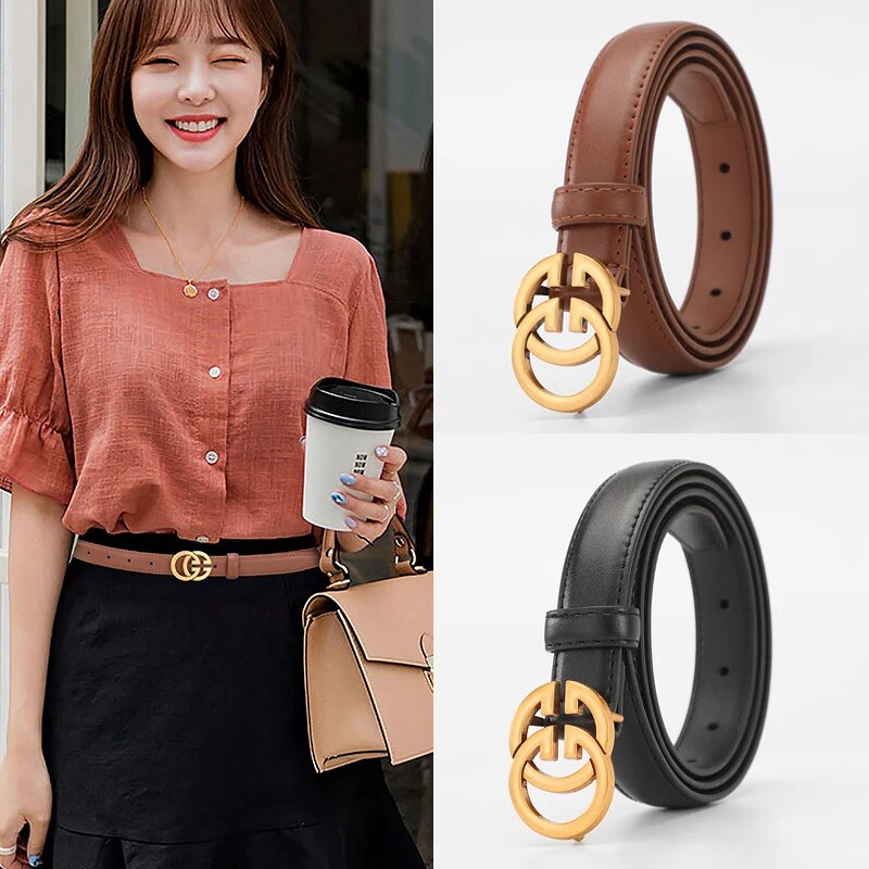 2024 New Fashion Brand High Quality Women's PU Leather 2.3cm Width Belts - Premium Belt from Craftklart Dropship - Just $14! Shop now at Craftklart.store