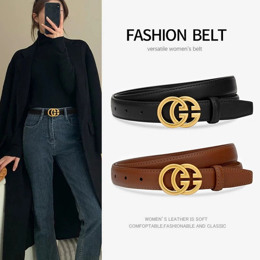 2024 New Fashion Brand High Quality Women's PU Leather 2.3cm Width Belts - Premium Belt from Craftklart Dropship - Just $14! Shop now at Craftklart.store