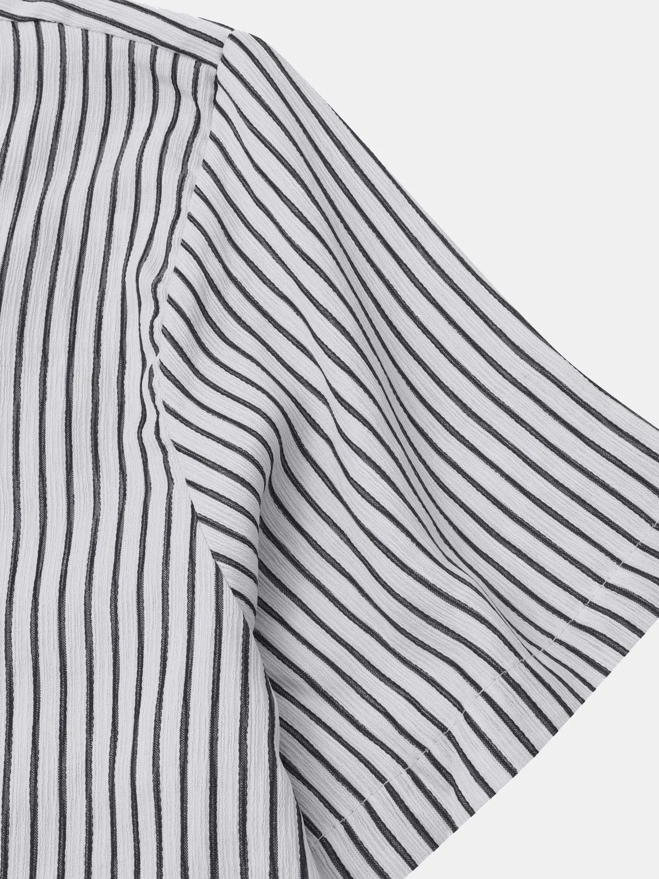 Men's Plus Size Striped Short Sleeve Button-Down Shirt - Premium Shirt from Trendsi - Just $22.96! Shop now at Craftklart.store