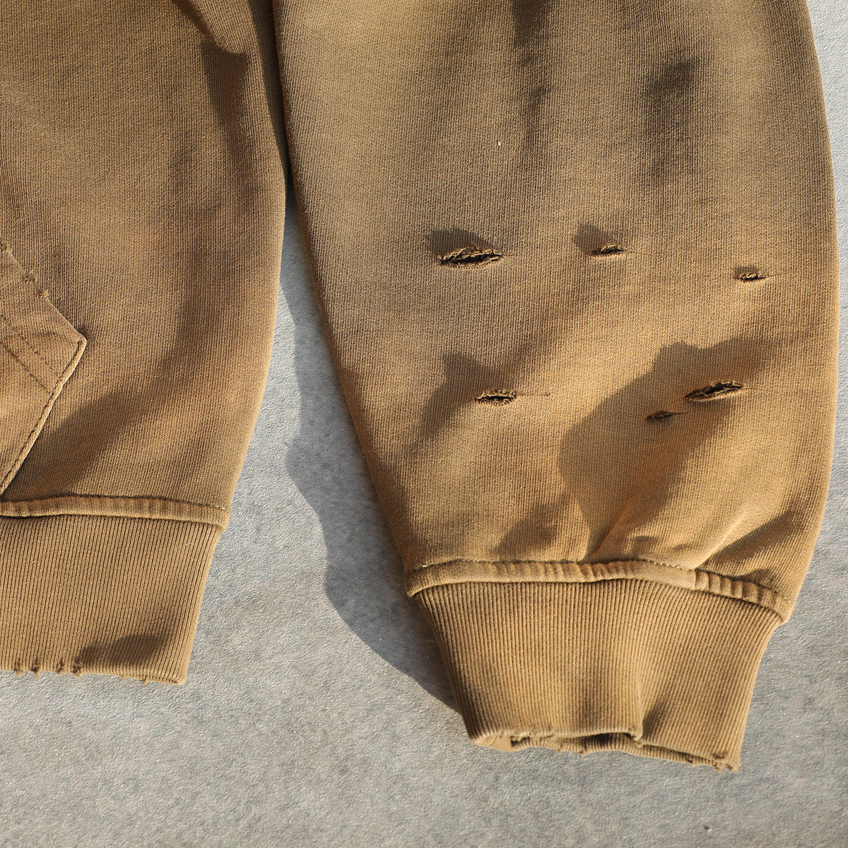 Distressed Zip-Up Hoodie — 420GSM