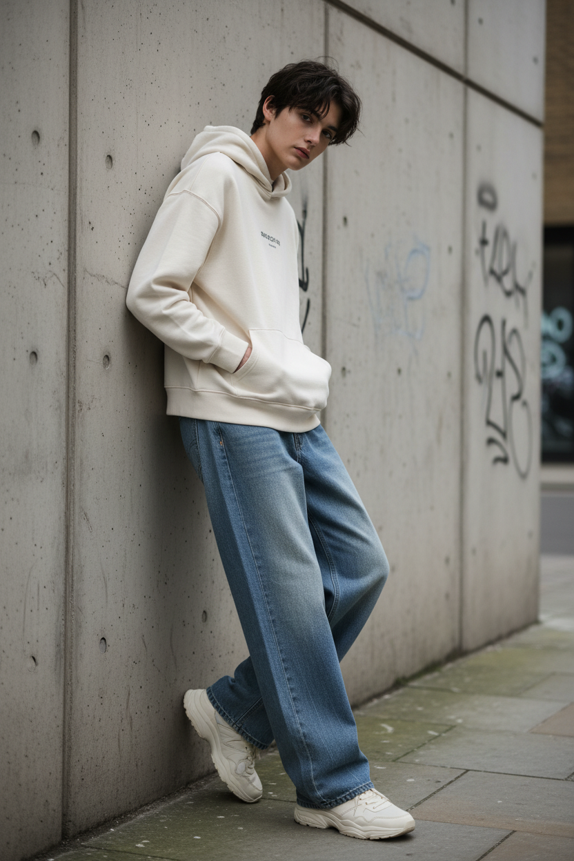 Women’s Vintage Wash Wide Leg Jeans