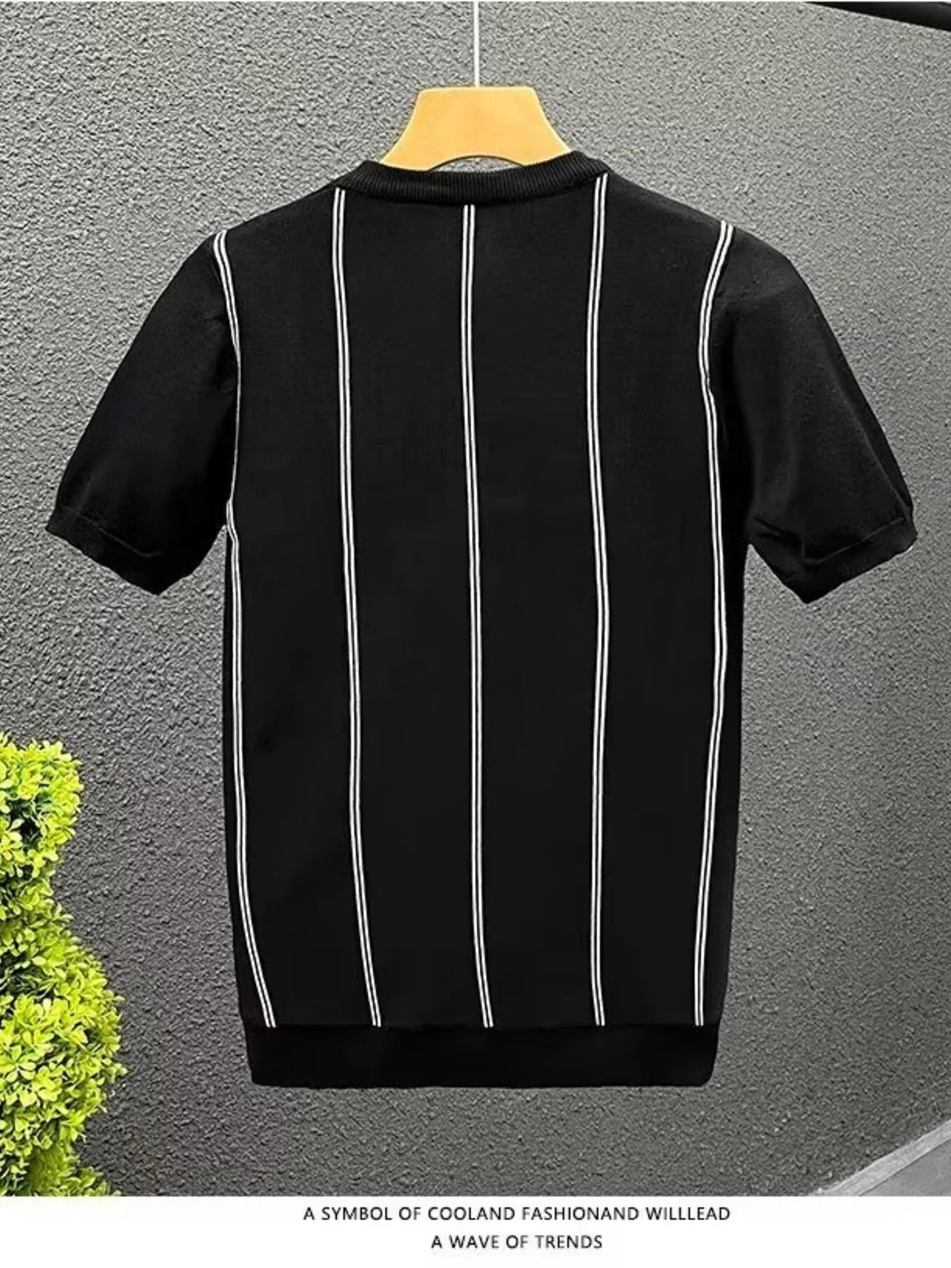Men's Full Size Striped Short Sleeve T-Shirt Plus Size - Premium Shirt & Tops from Trendsi - Just $21.11! Shop now at Craftklart.store