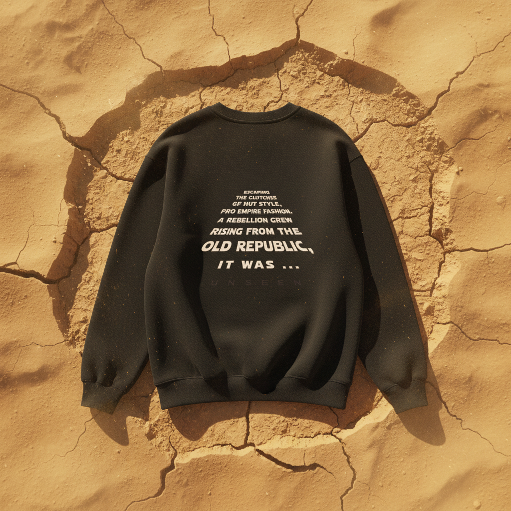 Black Printed Sweater Back