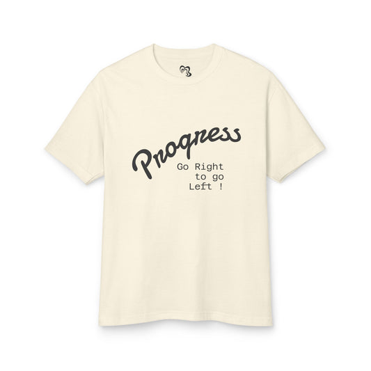 Funny Progress Tee - Unisex Heavyweight Cotton Shirt for Positive Vibes - Premium T-Shirt from Printify - Just $28! Shop now at Craftklart.store