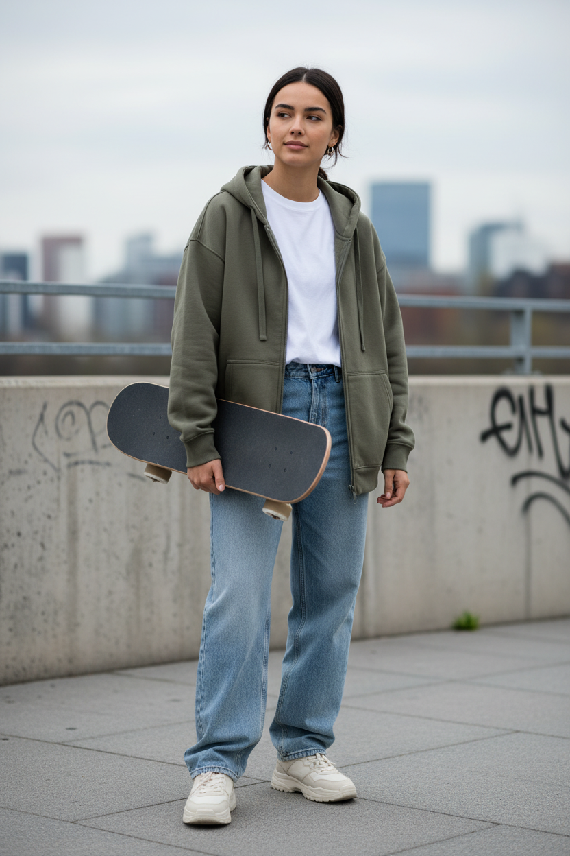 Craftklart Drop-Shoulder Zip-Up Hoodie — Heavyweight Unisex Essential
