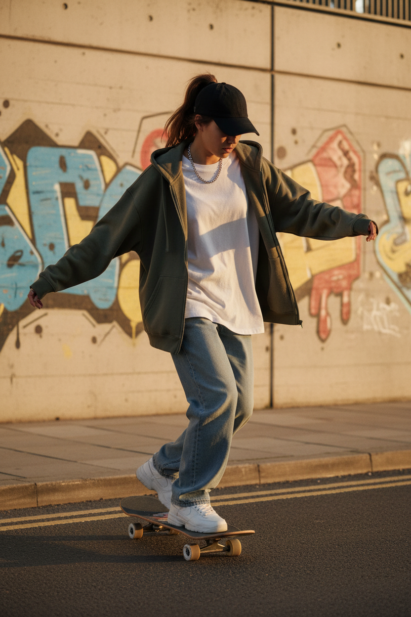 Craftklart Drop-Shoulder Zip-Up Hoodie — Heavyweight Unisex Essential