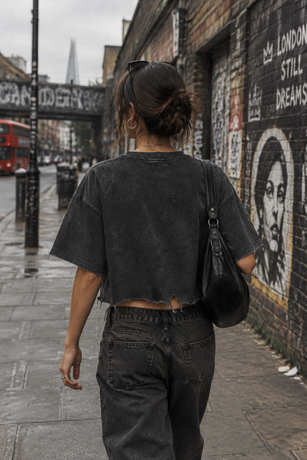 English Rose Distressed Boxy Tee