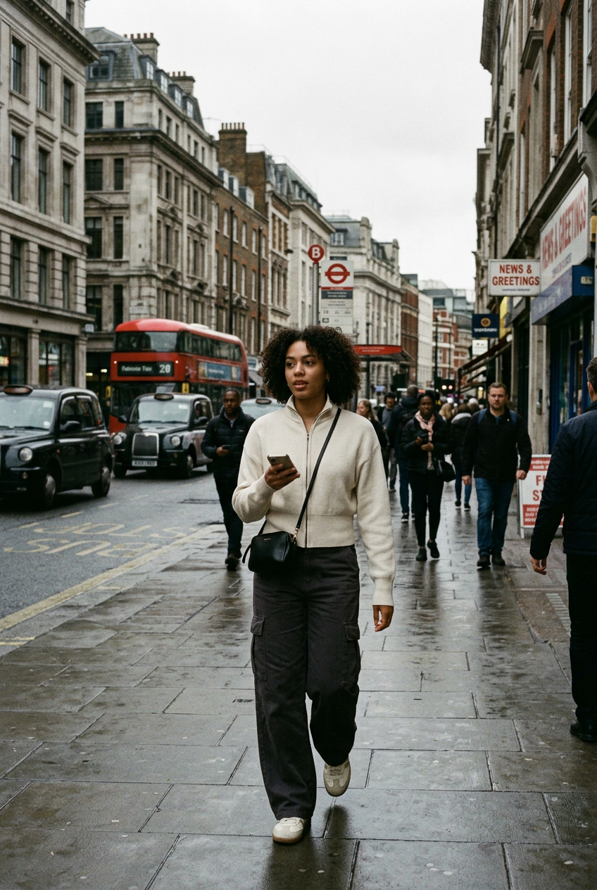 ODMPOD Stillform Mock Neck Zip Cardigan hanging on a hanger, featuring a zip-up front and a sleek, fitted design.
