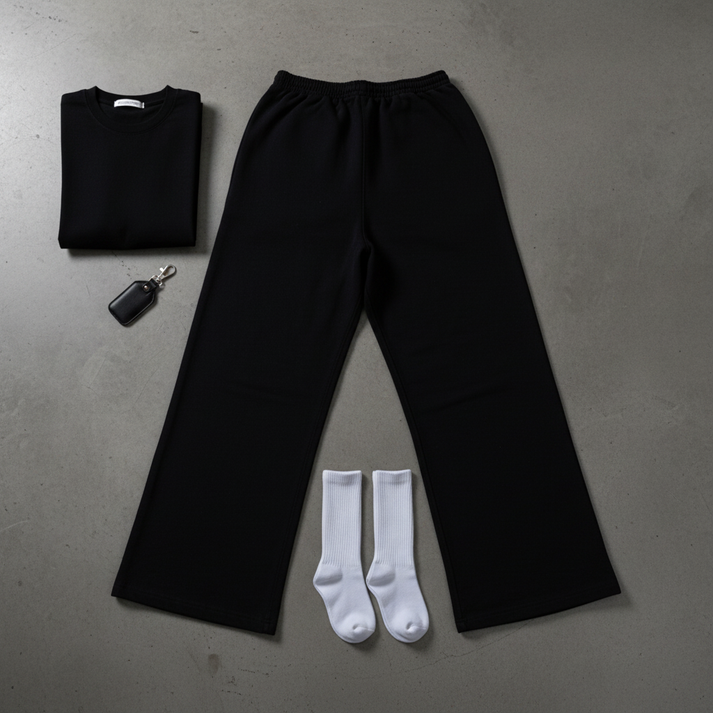 UNSEEN Heavyweight Wide Leg Sweatpants — 400GSM Terry
