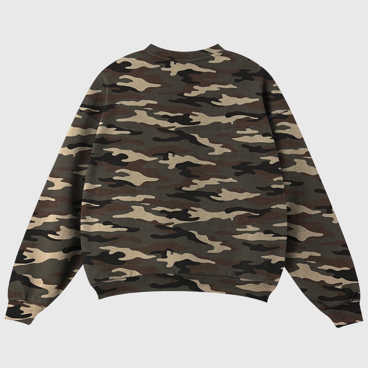 Camo Heavyweight Crewneck — 420GSM Oversized Sweatshirt