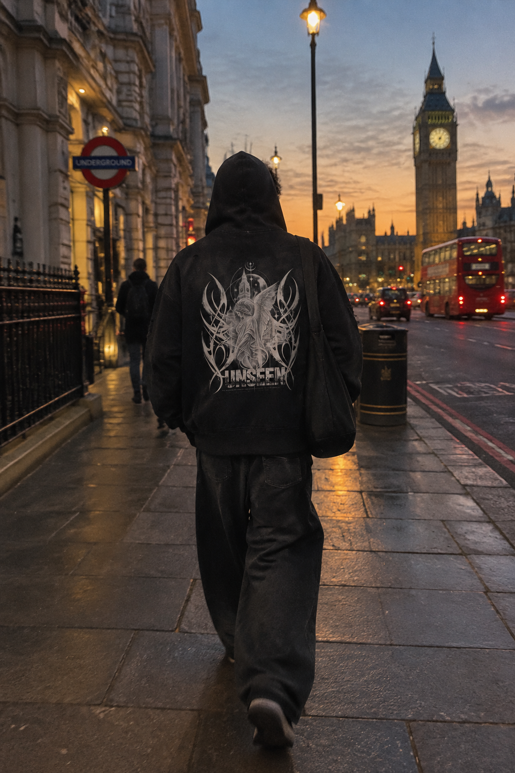 ODMPOD Craftklart Unseen Distressed Full-Zip Hoodie with a worn-in look, featuring a full zipper and casual hoodie style.
