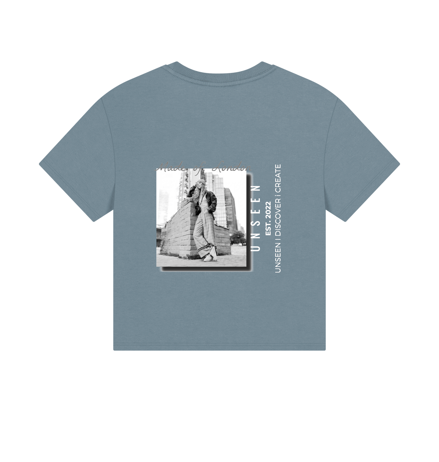 CKL Urban Girl Unseen oversized printed crop tee, stylish casual T-shirt with graphic design on soft fabric.