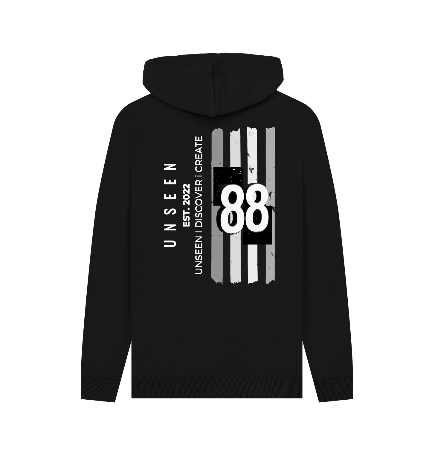 Black Recycled Hoody Back