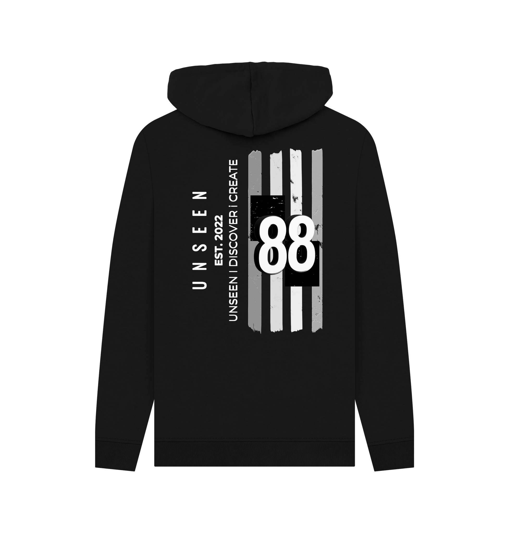 Black Recycled Hoody Back