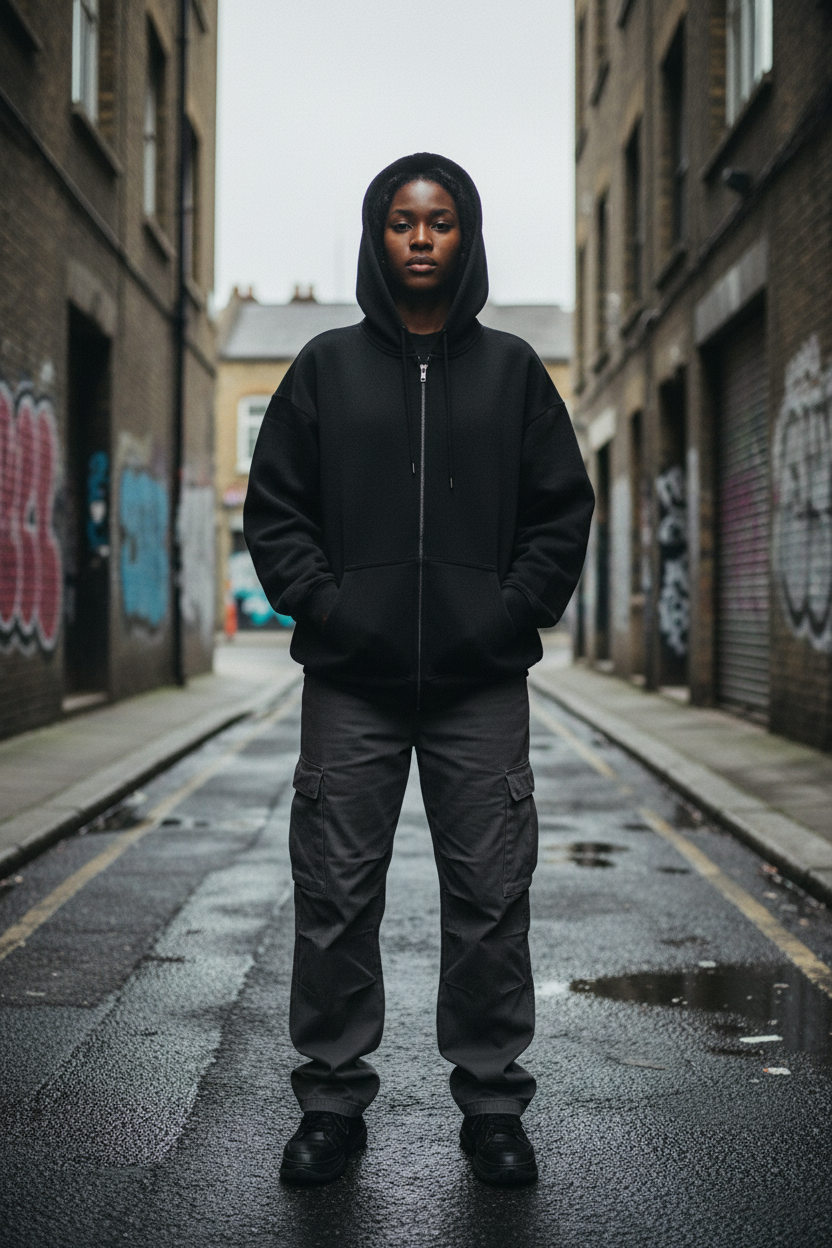 Quiet Form Zip Hoodie — 380GSM Fleece Oversized