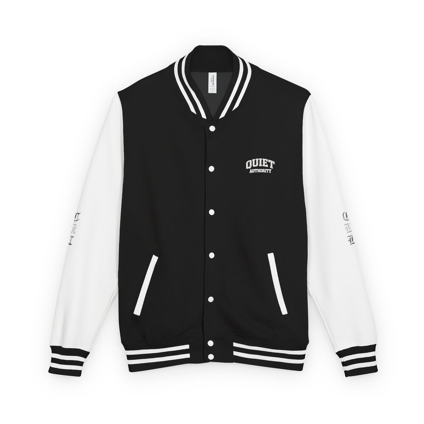 Craftklart UK Underground varsity jacket with retro letterman style, featuring classic streetwear design and bold lettering.