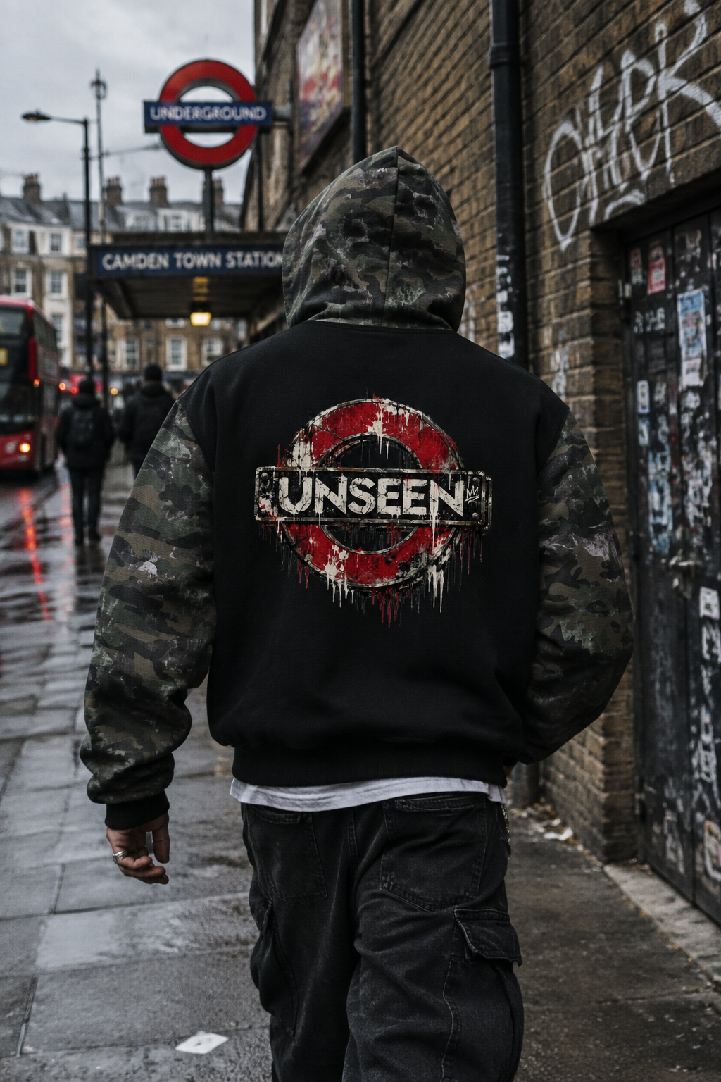 Underground Camo Full Zip Boxy Hoodie