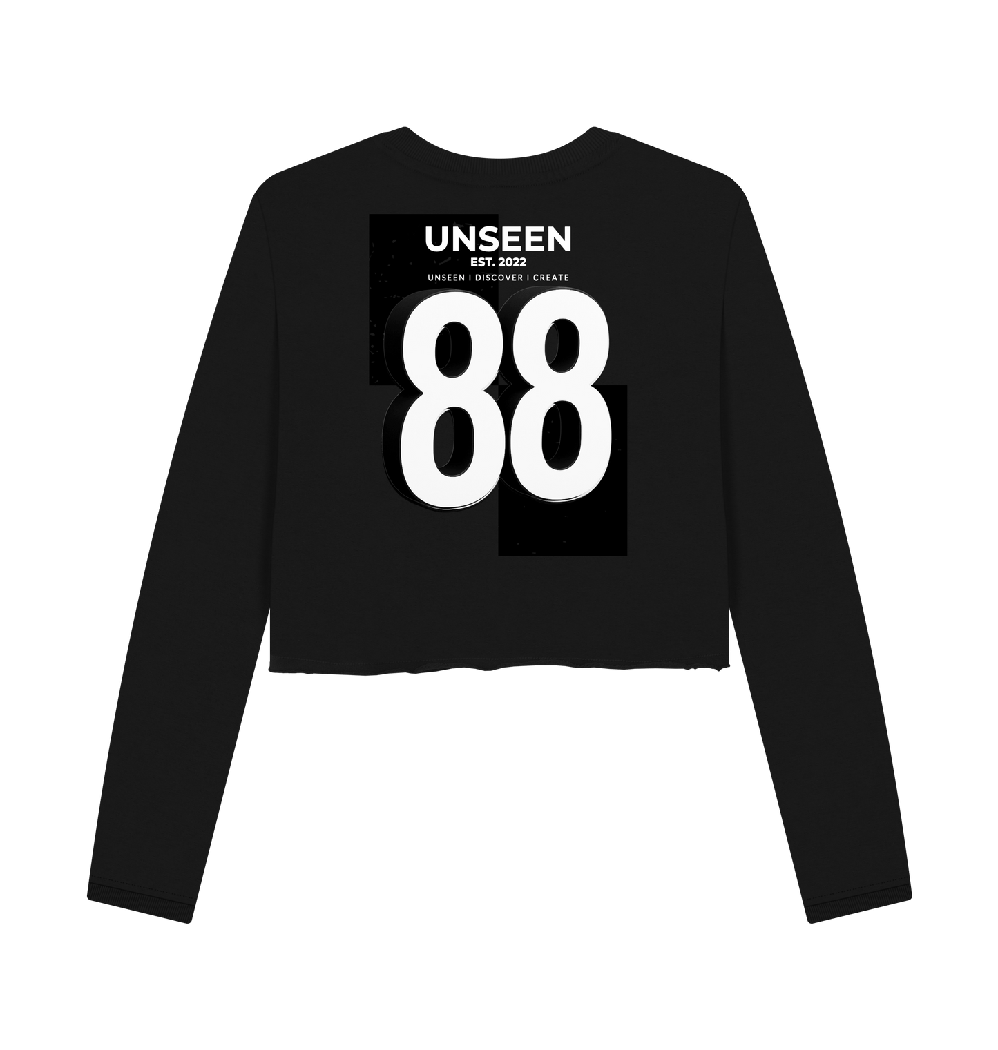 Black Printed Boxy Jumpers Back